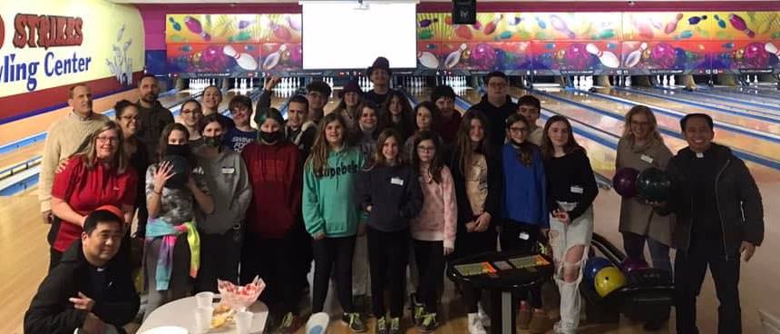 Youth group bowling picture